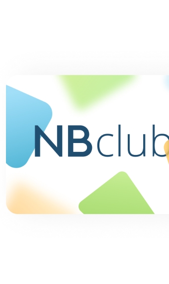 Экземпляр пластиковой карты программы лояльности NBclub