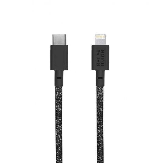 Кабель Native Union Belt Cable USB-C / Lightning 1,2м, черный - 1