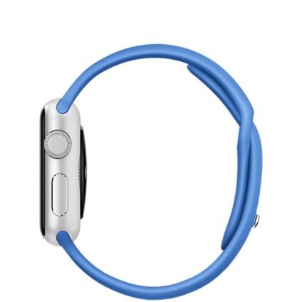 Apple Watch Sport (MMF22) - 38 мм, серебристый алюминий, спортивный ремешок цвета «кобальт»— фото №2