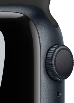 Apple Watch Nike Series 7 GPS 41mm (корпус - темная ночь, спортивный ремешок Nike цвета антрацитовый/черный, IP67/WR50)— фото №1