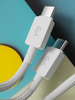 Кабель VLP Nylon Cable USB-C / USB-C, A, 100Вт  1,2м, темно-синий— фото №6