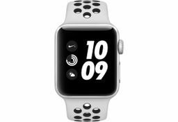 Apple Watch Nike+ GPS (MQL32RU/A) - 42 мм, серебристый алюминий, спортивный ремешок Nike цвета «чистая платина/черный»— фото №1