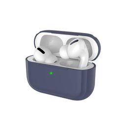 Силиконовый чехол Deppa для AirPods Pro, цвет: синий— фото №1