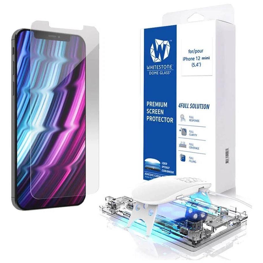 Защитное стекло Whitestone DomeGlass для iPhone 12 mini, с UV-установкой— фото №0