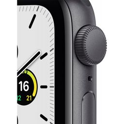 Apple Watch SE GPS 40mm (корпус - серый космос, спортивный ремешок черного цвета)— фото №1