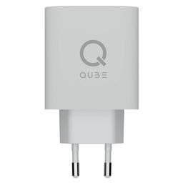 Зарядное устройство сетевое QUB GAN 65W, USB-C PD+ USB-A QC, 65Вт, белый— фото №2