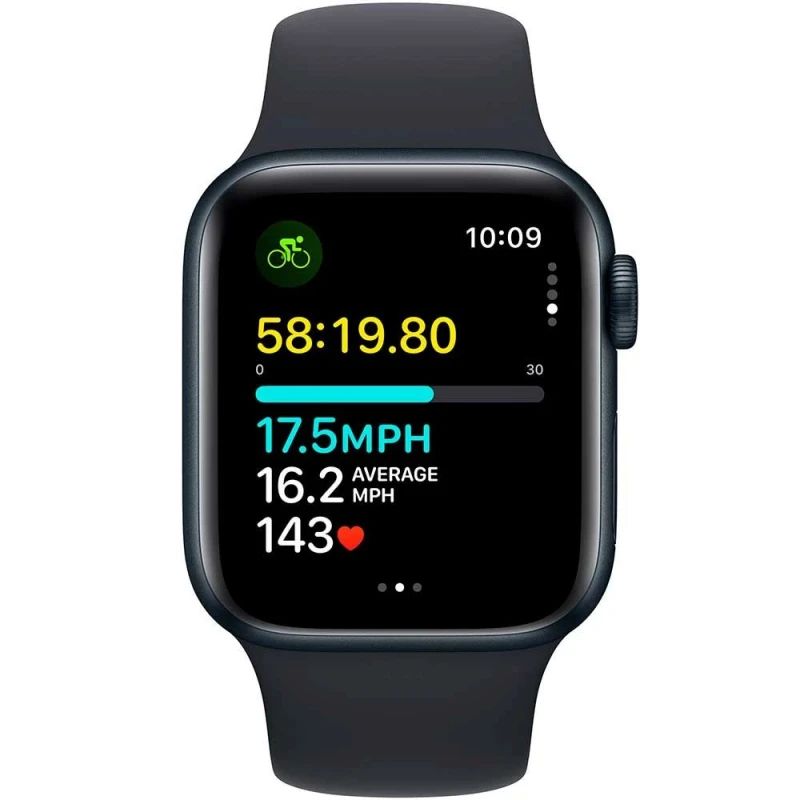 Apple Watch SE 2023 GPS  (корпус - темная ночь, 40mm ремешок Sport Band темная ночь, размер S/M)— фото №2