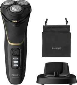 Электробритва Philips Series 3000 черный+золотой— фото №0