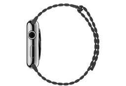 Apple Watch (MMFY2) - 42 мм, нержавеющая сталь, кожаный ремешок цвета «грозовое небо»— фото №1