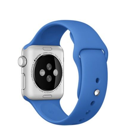 Apple Watch Sport (MMF22) - 38 мм, серебристый алюминий, спортивный ремешок цвета «кобальт»— фото №3