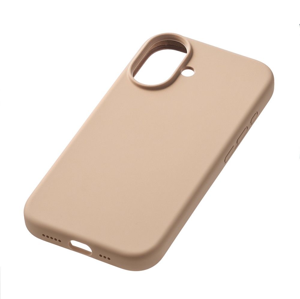 Чехол-накладка uBear Touch Mag Case для iPhone 16, силикон, латте— фото №4