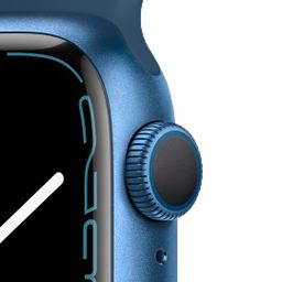 Apple Watch Series 7 GPS 41mm (корпус - синий, спортивный ремешок цвета синий омут, IP67/WR50)— фото №2