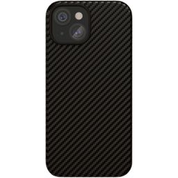 Чехол-накладка VLP Kevlar Case для iPhone 15 Plus, кевлар, черный— фото №0