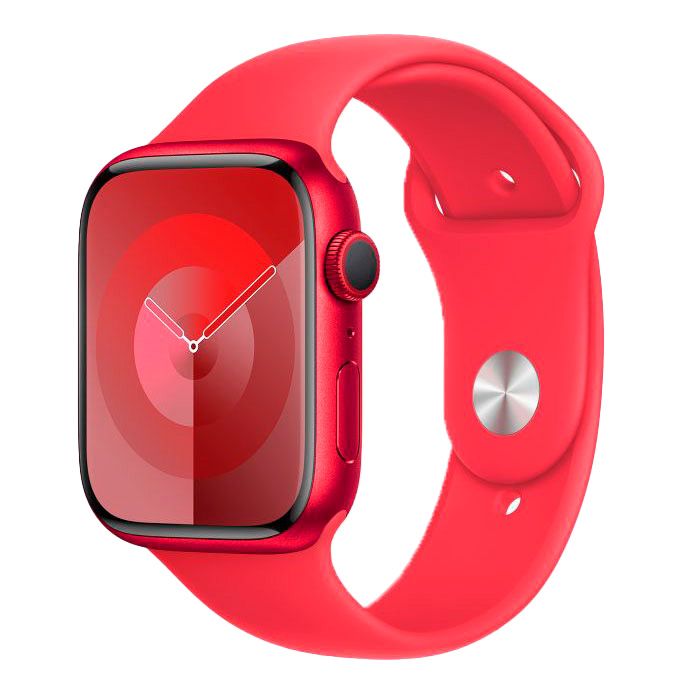 Apple Watch Series 9 + Cellular  (корпус - (PRODUCT)RED, 45mm ремешок Sport Band (PRODUCT)RED, размер M/L)— фото №0