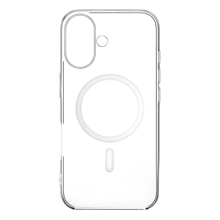 Чехол-накладка Asynora Mag Clear Case для iPhone 16 Plus, полиуретан, прозрачный— фото №0