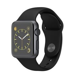 Apple Watch Sport (MJ3T2RU/A) - 42 мм, алюминий «серый космос», черный спортивный ремешок— фото №0