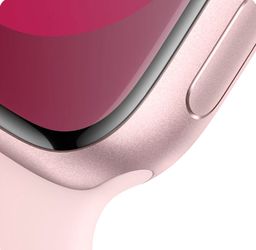 Apple Watch Series 9 GPS 45mm (корпус - розовый, спортивный ремешок розовый, IP6X)— фото №2