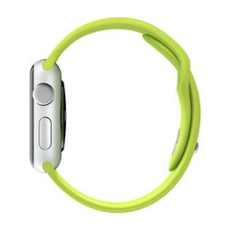 Apple Watch Sport - 42 мм, серебристый алюминий, зелёный спортивный ремешок— фото №2