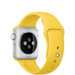 Apple Watch Sport (MMFE2) - 42 мм, серебристый алюминий, жёлтый спортивный ремешок— фото №2