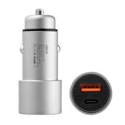 Зарядное устройство автомобильное uBear Ride Car Charger, 20Вт, серый— фото №1