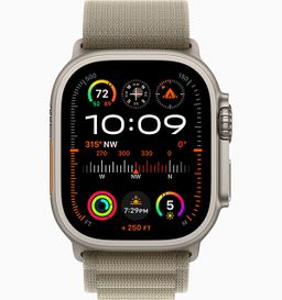 Apple Watch Ultra 2 GPS + Cellular 49mm (корпус - титан, ремешок Alpine Loop оливковый, IP6X)— фото №1