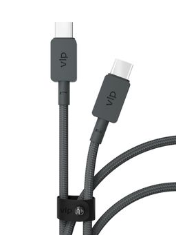 Кабель VLP Nylon Cable USB-C / USB-C, A, 100Вт  1,2м, черный— фото №1