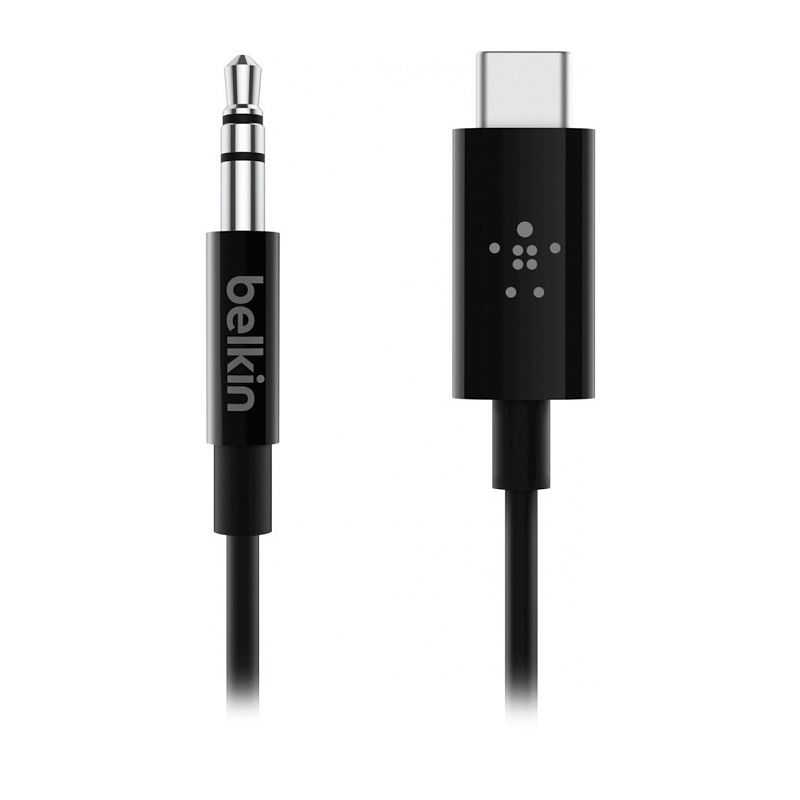 Кабель Belkin mini-jack 3.5 mm / USB-C, 0,9м, черный— фото №6