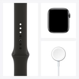 Apple Watch Series 6 GPS, 40 мм, алюминий цвета «серый космос», спортивный ремешок черного цвета— фото №6