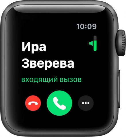 Apple Watch Nike+ Series 3 GPS (MQL42RU/A) - 42 мм, алюминий «серый космос», спортивный ремешок Nike цвета «антрацитовый/чёрный»— фото №2