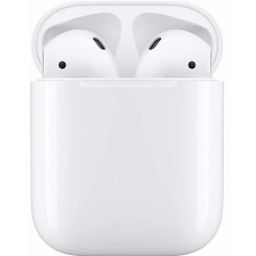 Беспроводные наушники Apple AirPods с зарядным футляром, белый— фото №0