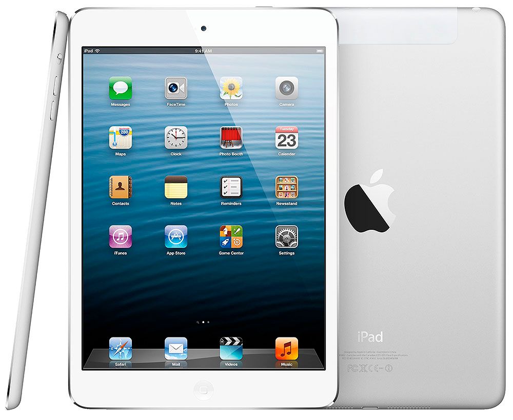 2012 Apple iPad mini 7,9″ (16Gb, Wi-Fi + сотовая связь, белый с серебристым)— фото №1