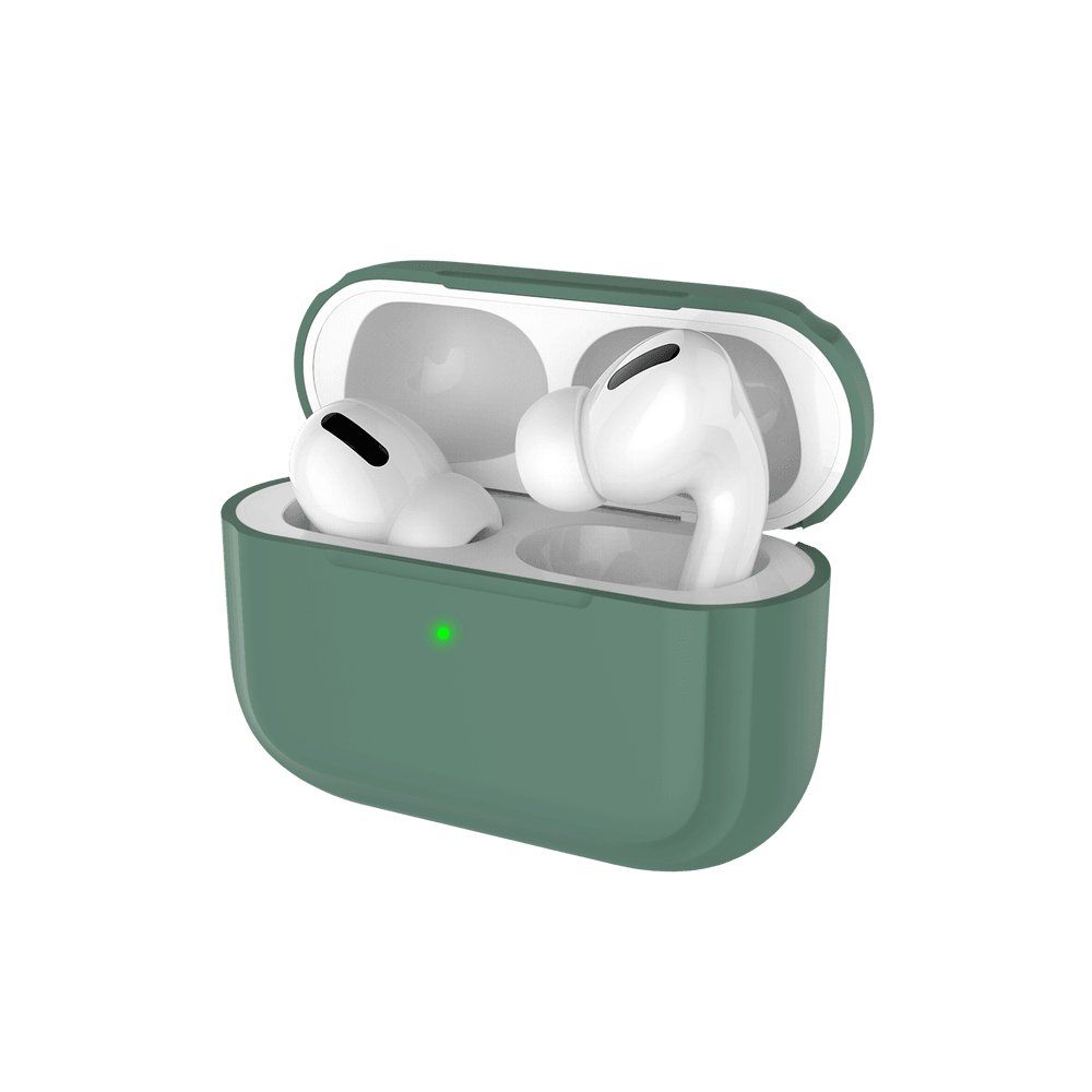 Силиконовый чехол Deppa для AirPods Pro, цвет темно-зеленый— фото №1