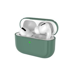 Силиконовый чехол Deppa для AirPods Pro, цвет темно-зеленый— фото №1