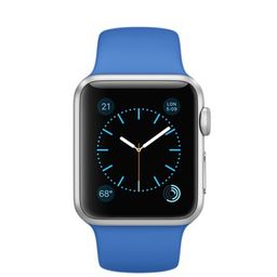 Apple Watch Sport (MMF22) - 38 мм, серебристый алюминий, спортивный ремешок цвета «кобальт»— фото №1