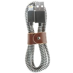 Кабель Native Union Belt Cable USB / Lightning, 1,2м, зебра— фото №0