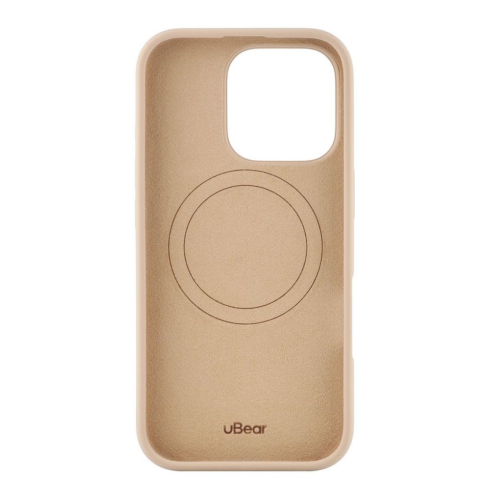 Чехол-накладка uBear Touch Mag Case для iPhone 16 Pro, силикон, латте— фото №2