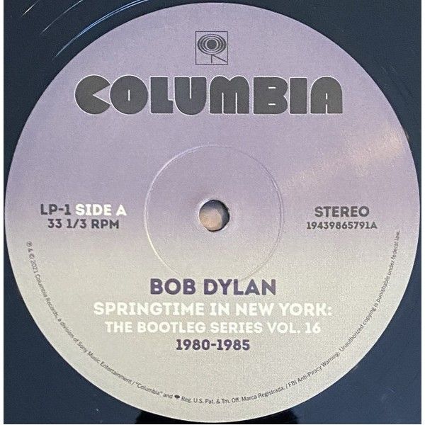 Виниловая пластинка Bob Dylan - Springtime In New York: The Bootleg Series Vol. 16 (1980-1985) (2LP) (2021)— фото №4