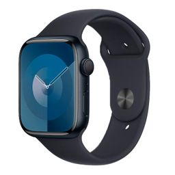 Apple Watch Series 9  (корпус - темная ночь, 41mm ремешок Sport Band темная ночь, размер S/M)— фото №0