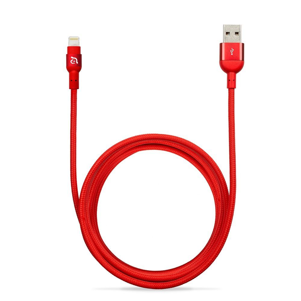 Кабель Adam Elements PeAk 120B USB / Lightning, 1,2м, красный— фото №0