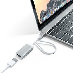 Адаптер Satechi USB-C to HDMI USB-C / HDMI (f), серебристый— фото №4