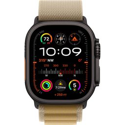 Apple Watch Ultra 2 GPS + Cellular 49mm (корпус - черный титан, ремешок Alpine Loop песочный, IP6X)— фото №1