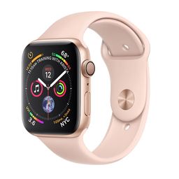 Apple Watch Series 4 (MU682RU/A) - 40 мм, золотистый алюминий, спортивный ремешок цвета &quot;розовый песок&quot;— фото №0