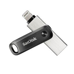 Флеш-накопитель SanDisk iXpand Go, 256GB, черный+серебристый— фото №1