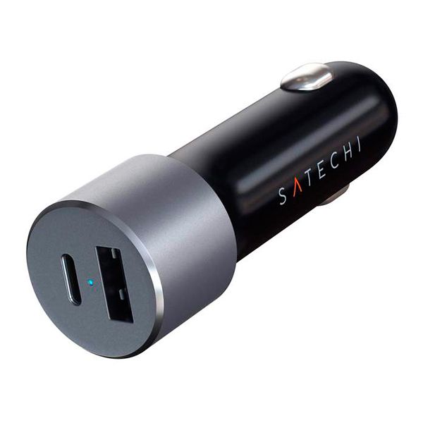 Зарядное устройство автомобильное Satechi 72W Type-C PD Car Charger, 72Вт, серый космос— фото №1