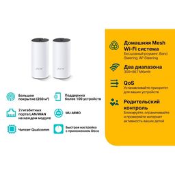 Mesh система TP-LINK Deco M4 (2 шт.), белый— фото №3