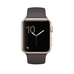 Apple Watch Series 1 (MNNN2RU/A) - 42 мм, золотистый алюминий, спортивный ремешок цвета «тёмное какао»— фото №1