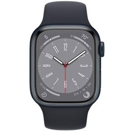 Apple Watch Series 8 GPS 45mm (корпус - темная ночь, спортивный ремешок цвета тёмная ночь, IP6X)— фото №1