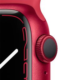 Apple Watch Series 7 GPS 41mm (корпус - красный, спортивный ремешок красного цвета, IP67/WR50)— фото №2