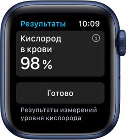 Apple Watch Series 6 GPS, 44 мм, алюминий тёмно-синего цвета, спортивный ремешок цвета «тёмный ультрамарин»— фото №2