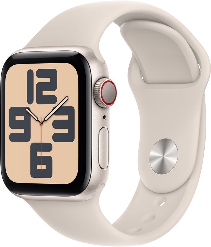 Apple Watch SE 2023 GPS  (корпус - сияющая звезда, 44mm ремешок Sport Band сияющая звезда, размер M/L)— фото №0